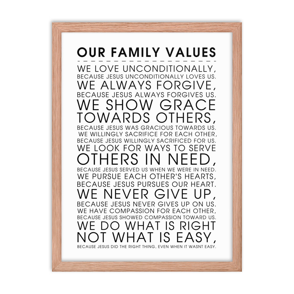 Family Values Poster (Typewriter)