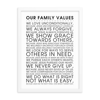 Family Values Poster (Typewriter)